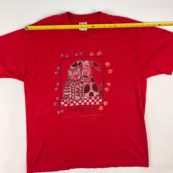 Vintage 1996 hanes Beefy red graphic tee size XL - Picture 10 of 12